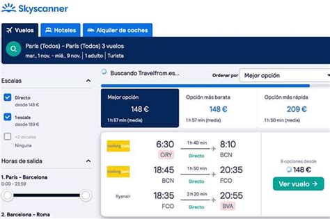 skyscanner varios destinos.